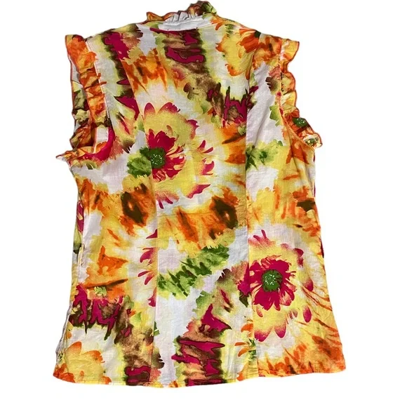 Women’s floral sleeveless shirt - size XL - Picture 2 of 3